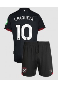 West Ham United Lucas Paqueta #10 Babytruitje Uit tenue Kind 2024-25 Korte Mouw (+ Korte broeken)